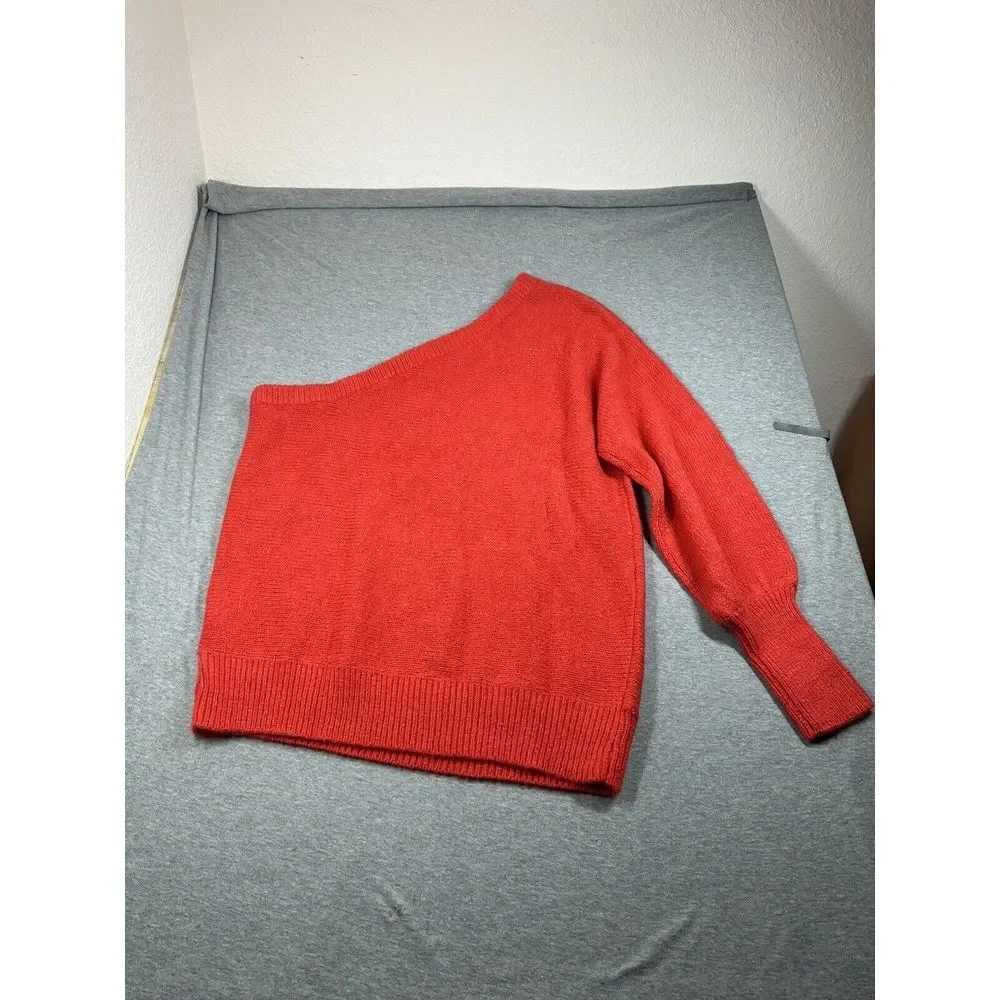 Lilly Pulitzer Maura‎ Sweater L Amaryllis Red One Shoulder NWT